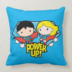 Chibi Superman & Chibi Supergirl Power Up! Kissen