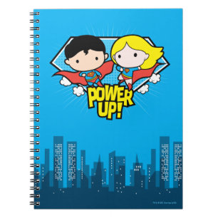Chibi Superman & Chibi Supergirl Power Up! Notizblock