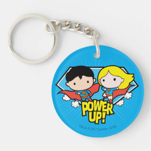 Chibi Superman & Chibi Supergirl Power Up! Schlüsselanhänger