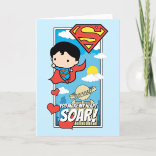 Chibi Superman - Du machst mein Herz zu Valentine Feiertagskarte