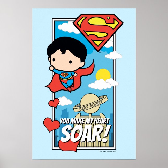 Chibi Superman - Du machst mein Herz zu Valentine Poster (Vorne)