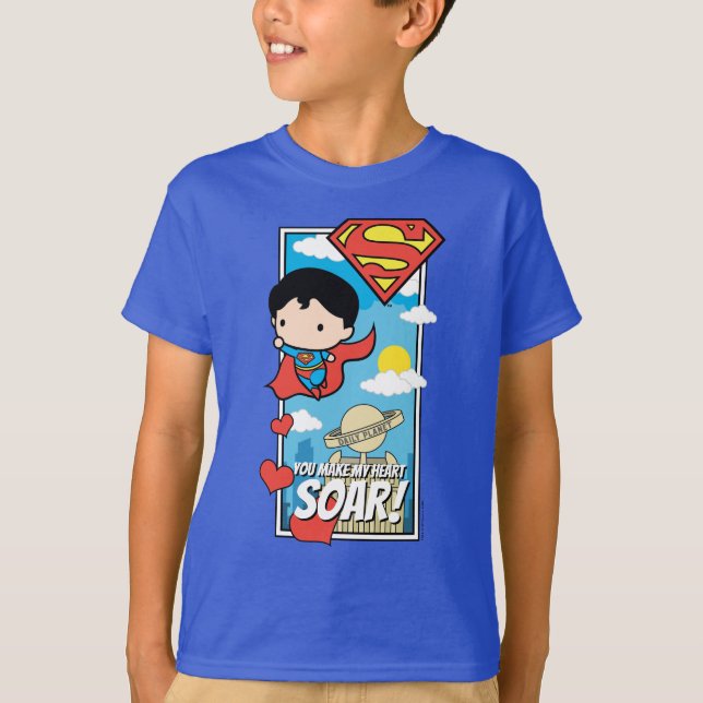 Chibi Superman - Du machst mein Herz zu Valentine T-Shirt (Vorderseite)