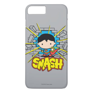Chibi Superman durchbricht eine Ziegelmauer Case-Mate iPhone Hülle