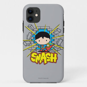 Chibi Superman durchbricht eine Ziegelmauer Case-Mate iPhone Hülle