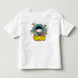Chibi Superman durchbricht eine Ziegelmauer Kleinkind T-shirt