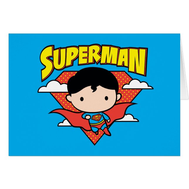 Chibi Superman Polka Dot Shield und Name (Vorderseite (Horizontal))