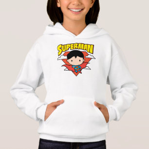 Chibi Superman Polka Dot Shield und Name Hoodie