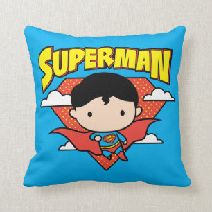 Chibi Superman Polka Dot Shield und Name Kissen