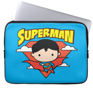 Chibi Superman Polka Dot Shield und Name Laptopschutzhülle