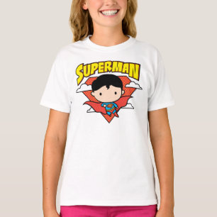 Chibi Superman Polka Dot Shield und Name T-Shirt