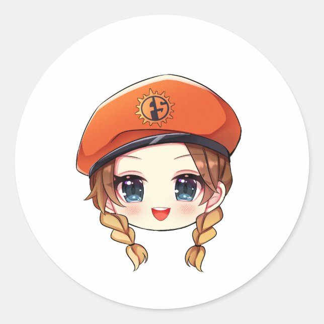 Chibi Tai - Der Sticker! Runder Aufkleber (Vorderseite)