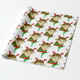 Chibi tanzend Rentiermädchen Geschenkpapier