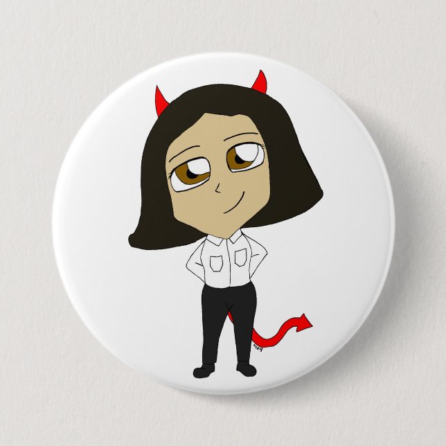 Chibi-Teufel Button (Vorderseite)