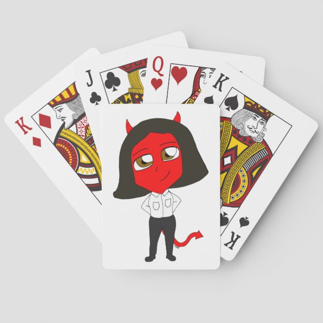 Chibi-Teufelsmädchen Spielkarten (Rückseite)