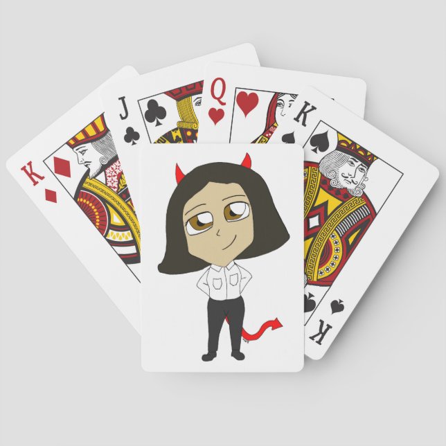 Chibi-Teufelsmädchen Spielkarten (Rückseite)