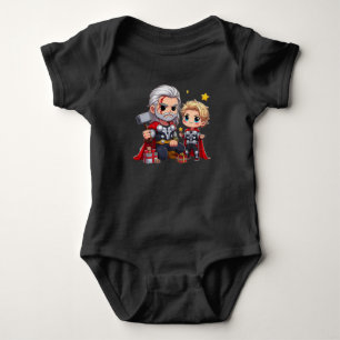 Chibi Thor und Son Baby Strampler