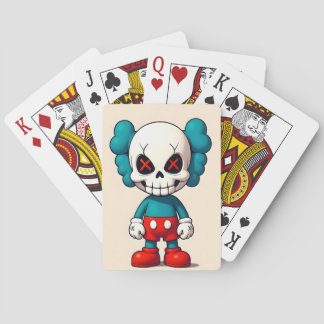 Chibi-Totenkopf-Charakter Klassische Spielkarten
