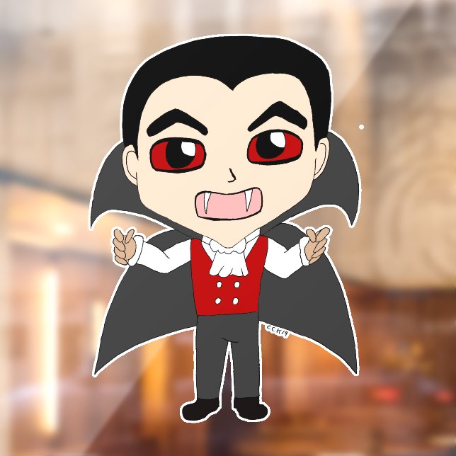 Chibi Vampir Fensteraufkleber (Blatt 2)