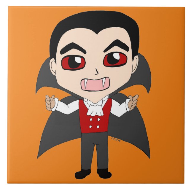 Chibi Vampir Fliese (Vorderseite)