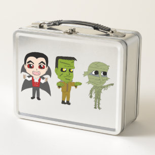 Chibi Vampire, Monster und Mumie Metall Brotdose