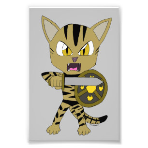 Chibi Warrior Cat Fotodruck