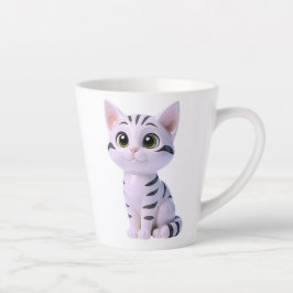 Chibi-Weißer Getigerter Kater Milchtasse