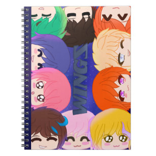 Chibi Wingz Spiral Foto Notebook Notizblock