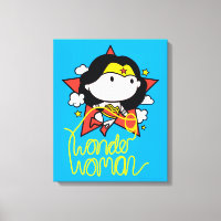 Chibi Wonder Frau fliegt mit Lasso