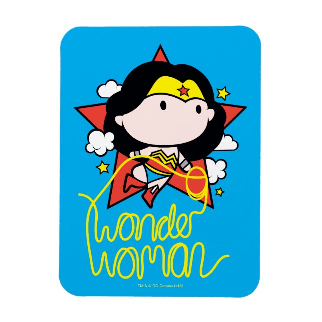 Chibi Wonder Frau fliegt mit Lasso Magnet (Vertikal)