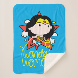 Chibi Wonder Frau fliegt mit Lasso Sherpadecke