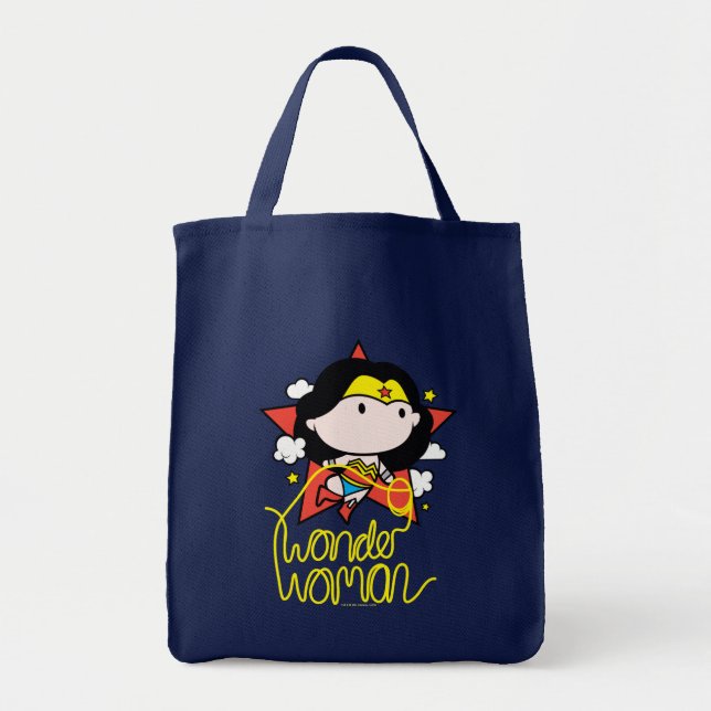 Chibi Wonder Frau fliegt mit Lasso Tragetasche (Vorne)