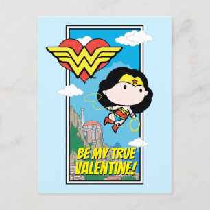 Chibi Wonder Woman - Erzähl mir die Wahrheit Valen Feiertagspostkarte