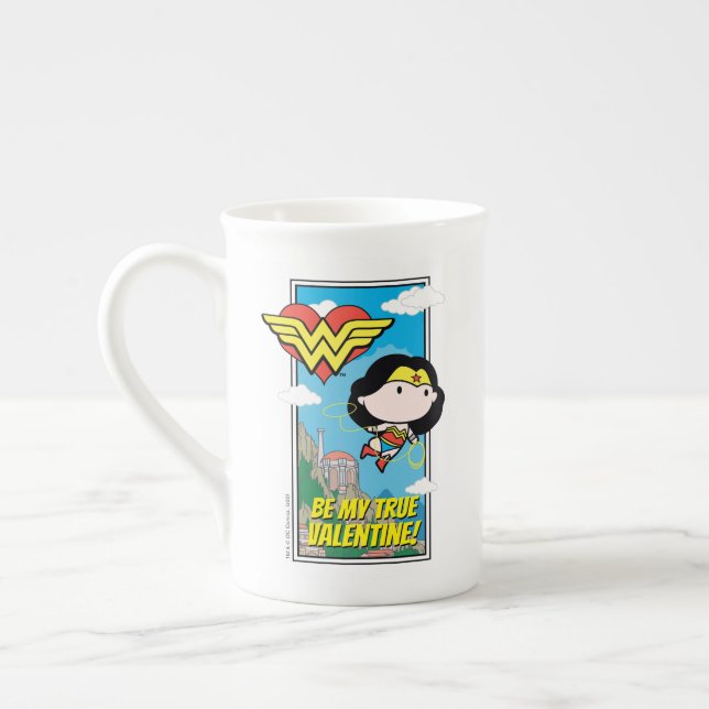 Chibi Wonder Woman - Erzähl mir die Wahrheit Valen Prozellantasse (Links)