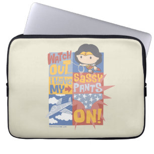 Chibi Wonder Woman   Ich habe meine freche Hose an Laptopschutzhülle