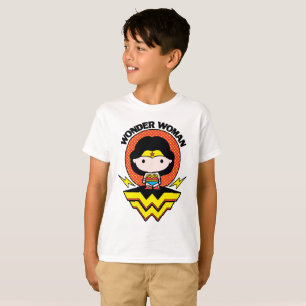 Chibi Wonder Woman mit Polka Punkten und Logo T-Shirt