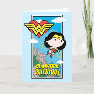 Chibi Wonder Woman - Sag mir die Wahrheit Valentin Feiertagskarte