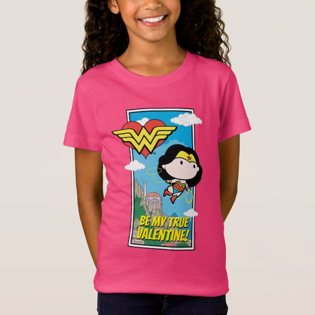 Chibi Wonder Woman - Sei mein wahres Valentine T-Shirt (Vorderseite)