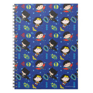 Chibi Wonder Woman, Superman und Batman Pattern Notizblock