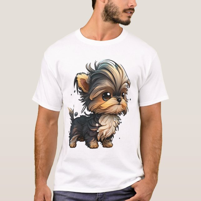 Chibi Yorkshire Terrier T-Shirt (Vorderseite)