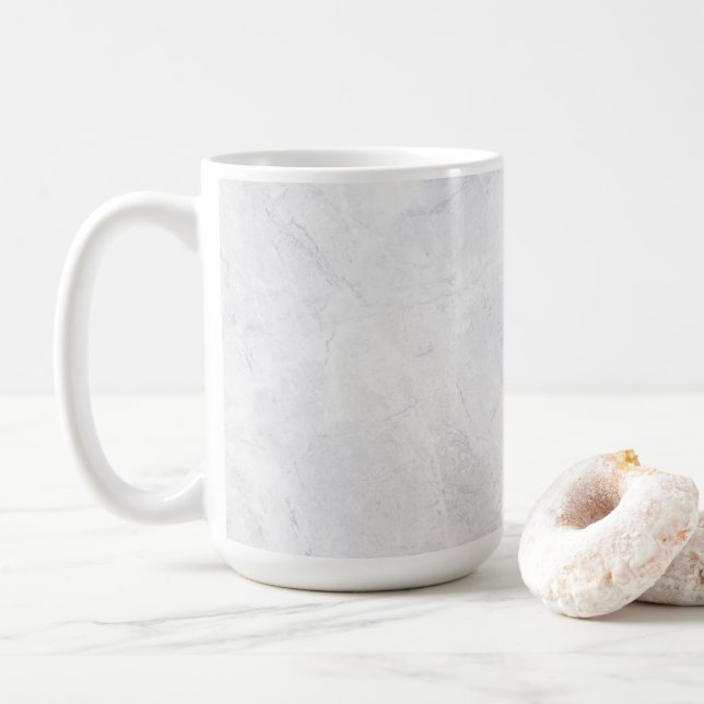 Chic 15 oz Classic Tasse mit weißem Marmormuster (Mit Donut)