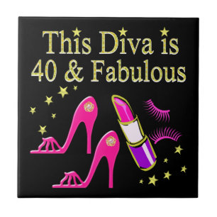 CHIC 40 UND FABULOUS FASHION QUEEN DESIGN FLIESE