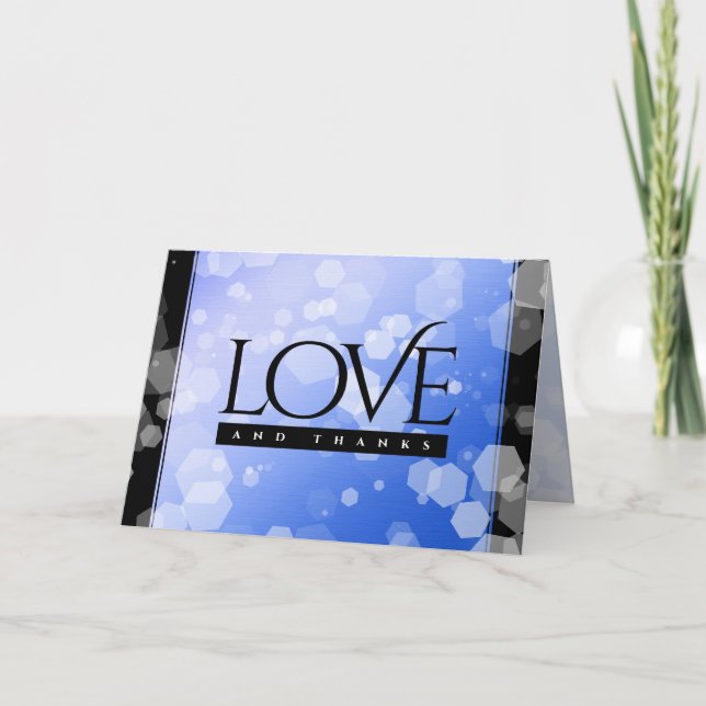 Chic 45. 51. 65. Saphire Hochzeit Jahrestag Dankeskarte (Vorderseite)