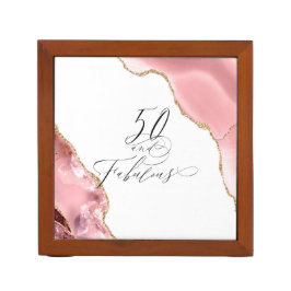 Chic 50 Fabulous Rose Gold Glitzer Agate Script Stifthalter