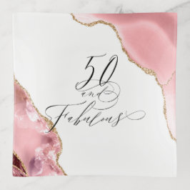 Chic 50 Fabulous Rose Gold Glitzer Typografie Dekoschale