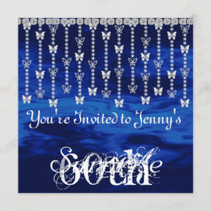 CHIC 60. Überraschung Geburtstagsschmetterling Ein Einladung