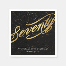 Chic 70. Confetti Calligrafy Gold Black