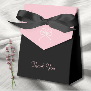 Chic 75th Gala Pink und Black Favor Boxes Geschenkschachtel