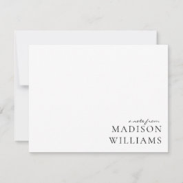 Chic A Note from Script Typografy Note Card Mitteilungskarte