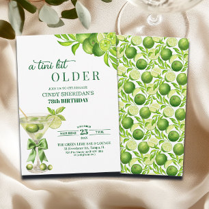 Chic A Tini Bit Älterer Lime Martini 78. Geburtsta Einladung