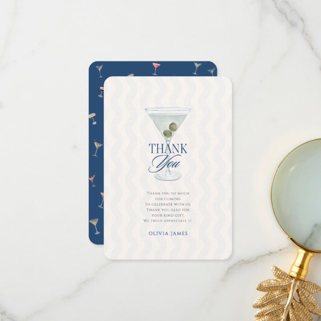 Chic a tini one boy baby dusche dankeskarte (Vorderseite/Rückseite Beispiel)